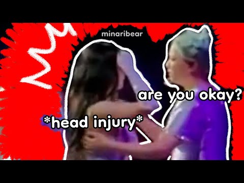 momo got into a painful accident before performing (how twice cared for her)