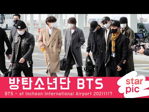 방탄소년단 '전세계 아미들 만나러 출발!' [STARPIC 4K] / BTS - at Incheon International Airport 20211117