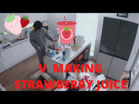 BTS IN THE SOOP EP 7  V MAKING STRAWBERRY JUICE & SHARING IT WITH JIN/ JHOPE🍓🍹