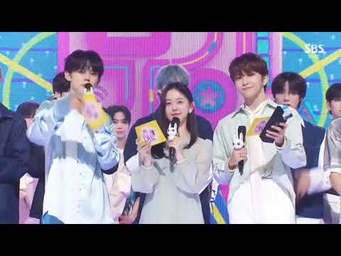 (G)I-DLE 'FATE'B Inkigayo win 240407 MC Yeonjun Jihu and Woonhak