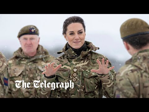Princess of Wales trains with army in freezing conditions