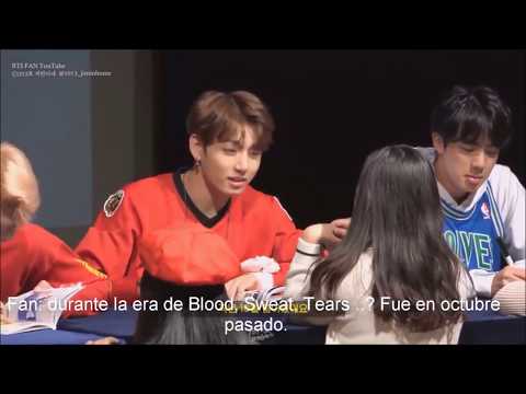 Sub español. Jungkook reconoce a una fan que vio hace un año 😃