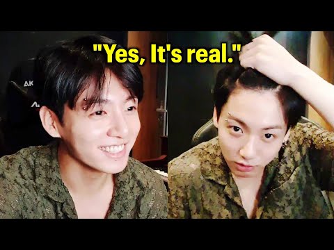 Jungkook Confirms Eyebrow Piercing Is Real | BTS 방탄소년단 정국 VLIVE 2021