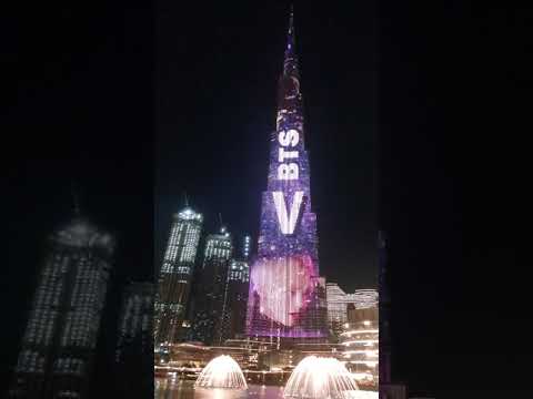 BTS V (Kim Taehyung)'s Birthday Production at the Burj Khalifa and Dubai Fountain