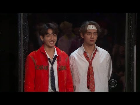 [Sub español] 171201 BTS jugando Flinch @ The late late show
