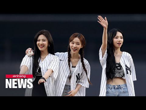 K-pop girl group Aespa throws ceremonial first pitch for New York Yankees