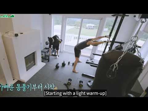 BTS RM THE MUSCLE MAN EXERCISING IN THE SOOP 2