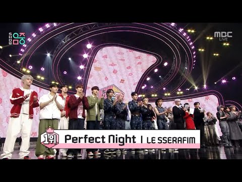 LE SSERAFIM win 1st place with PERFECT NIGHT on MBC Show! Music Core 231216