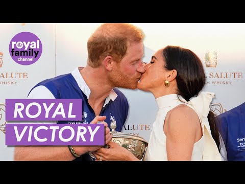 Prince Harry and Meghan Markle Share Sweet Kiss After Polo Match Win