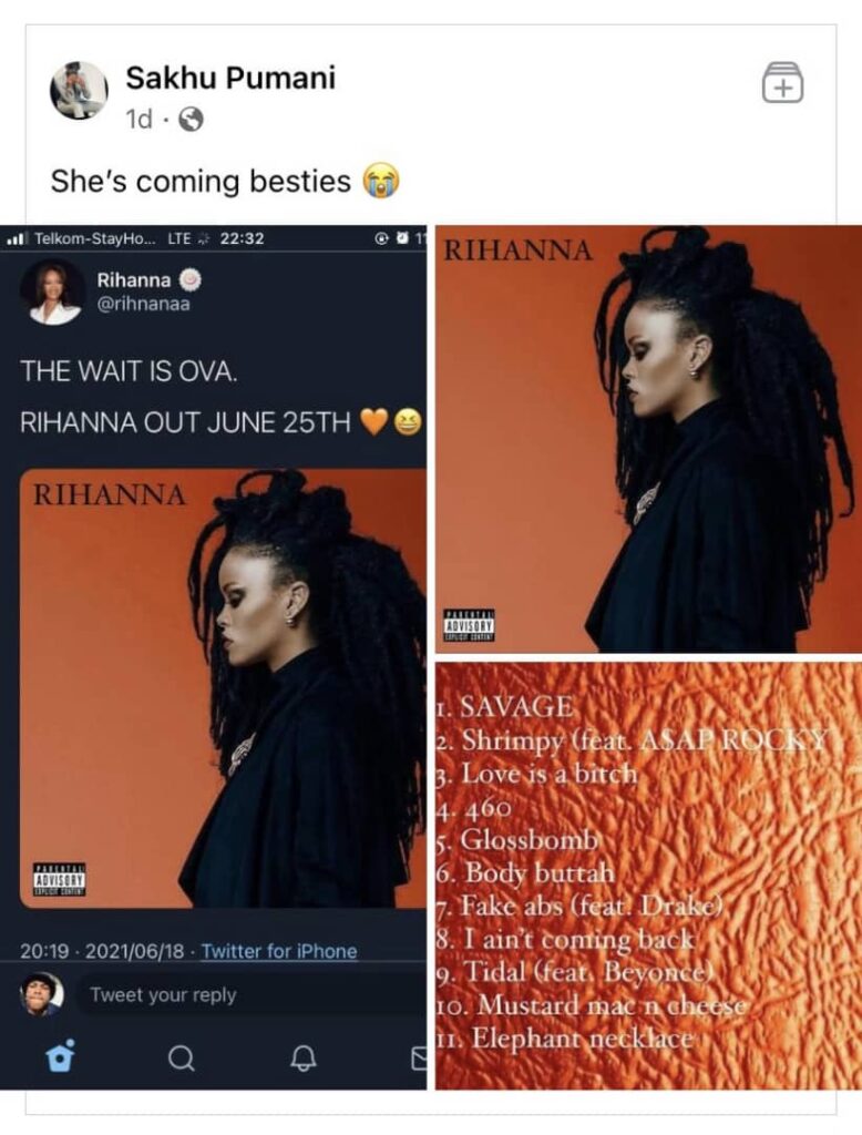 Fake ad of a Rihanna's new album deceives her fans
