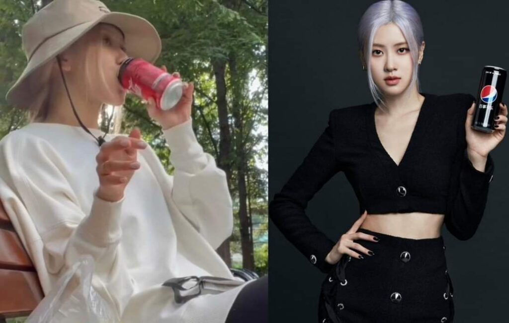 Blackpink's Rose is seen sipping Coca-Cola even though she is Pepsi's official blurb