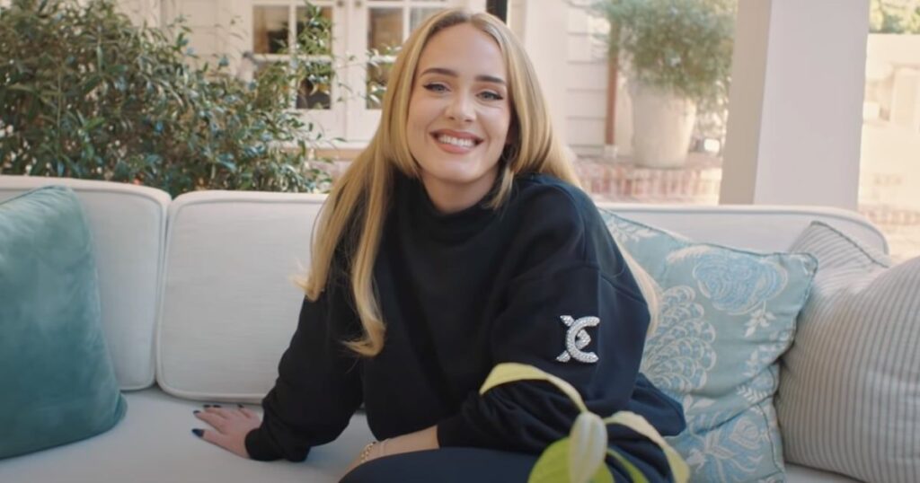 Adele has framed a chewed gum by Celine Dion