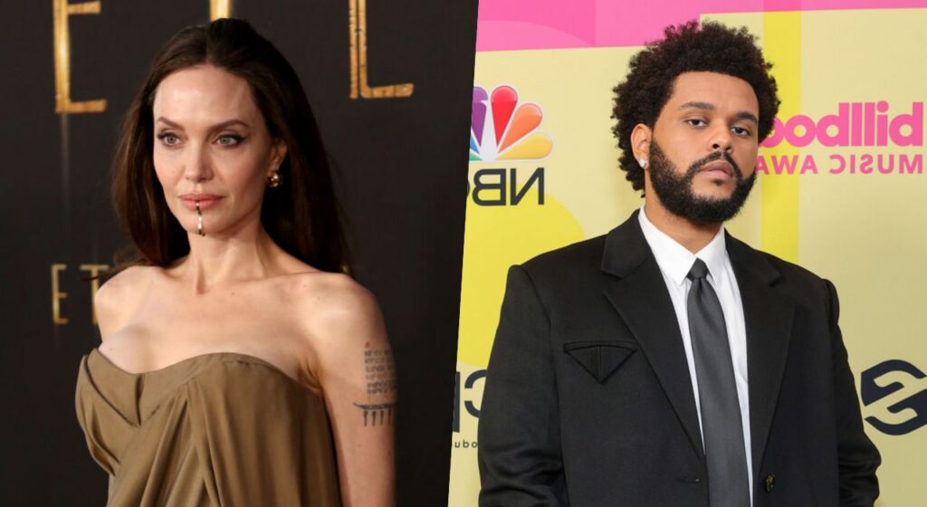 Angelina Jolie is asked about alleged affair with The Weeknd