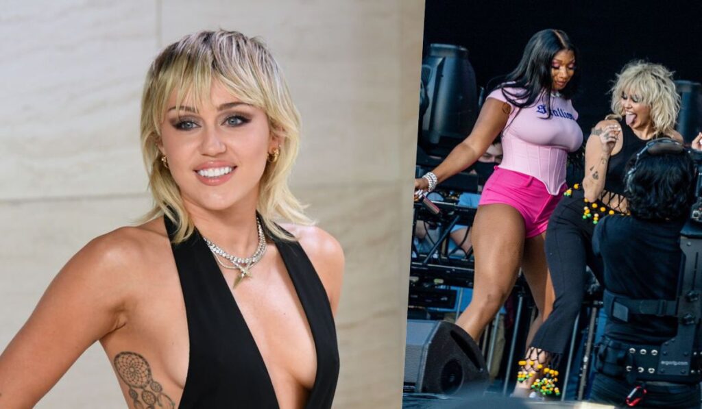 Miley Cyrus invaded Megan Thee Stallion's stage and twerks with the rapper
