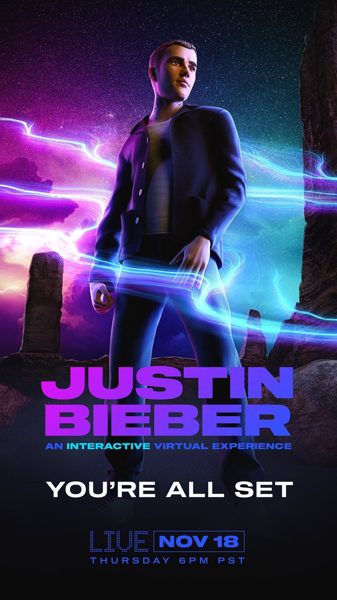 Justin Bieber announces interactive virtual show