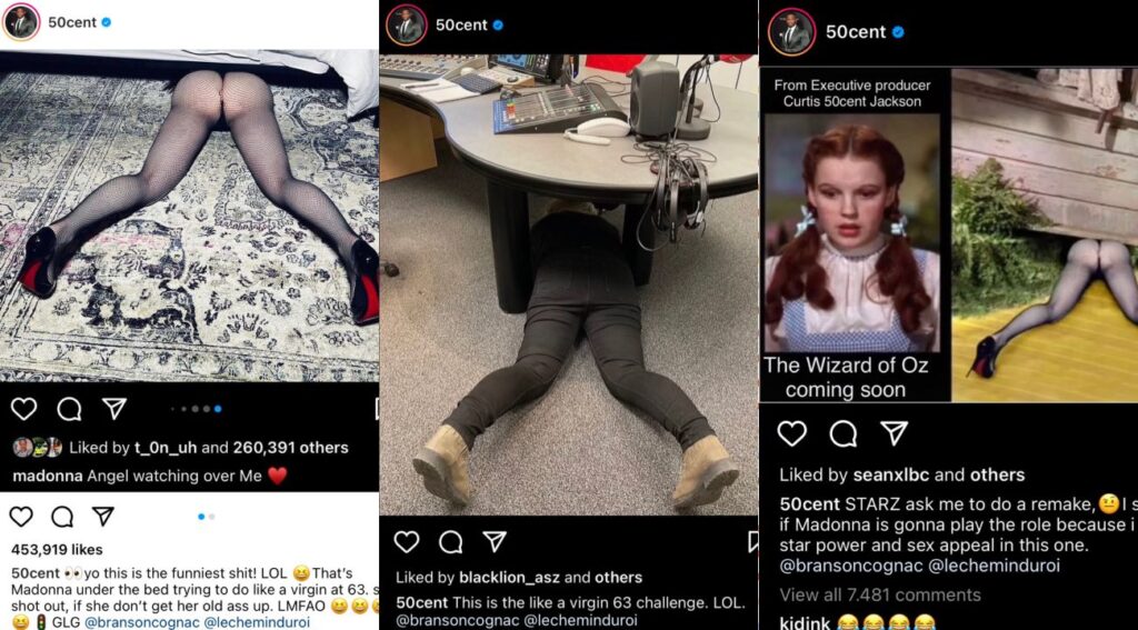 50 cent apologizes to Madonna for making fun of her controversial photos
