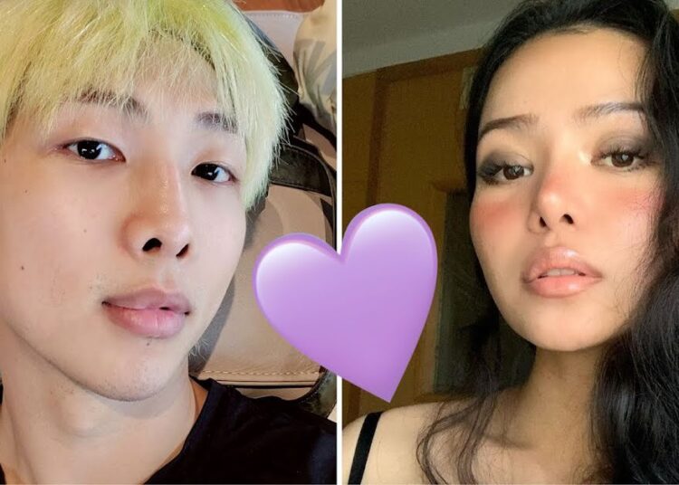 Bella Poarch shares a photo on the beach with RM from BTS and