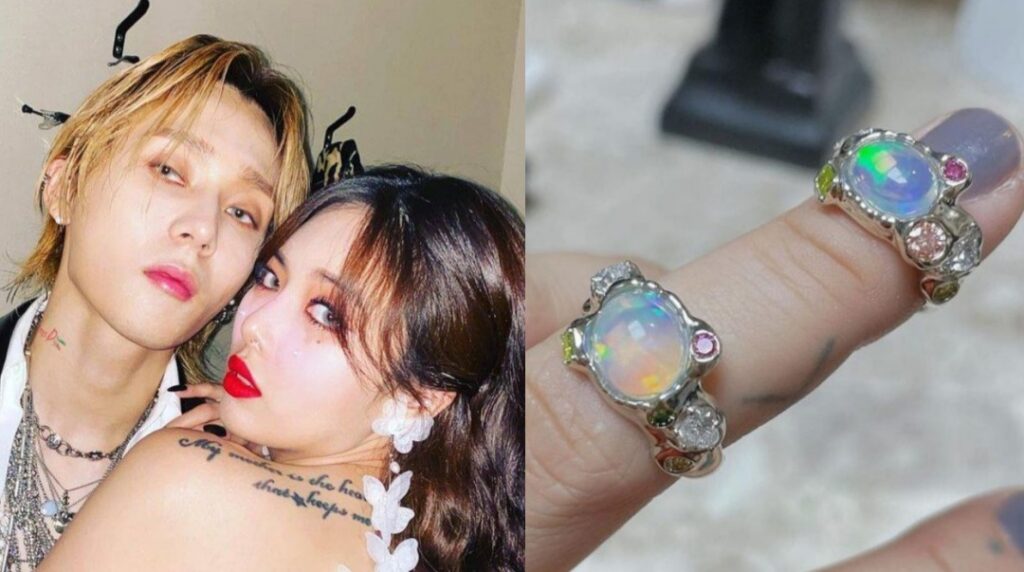 Find out the story behind HyunA and Dawn's engagement rings