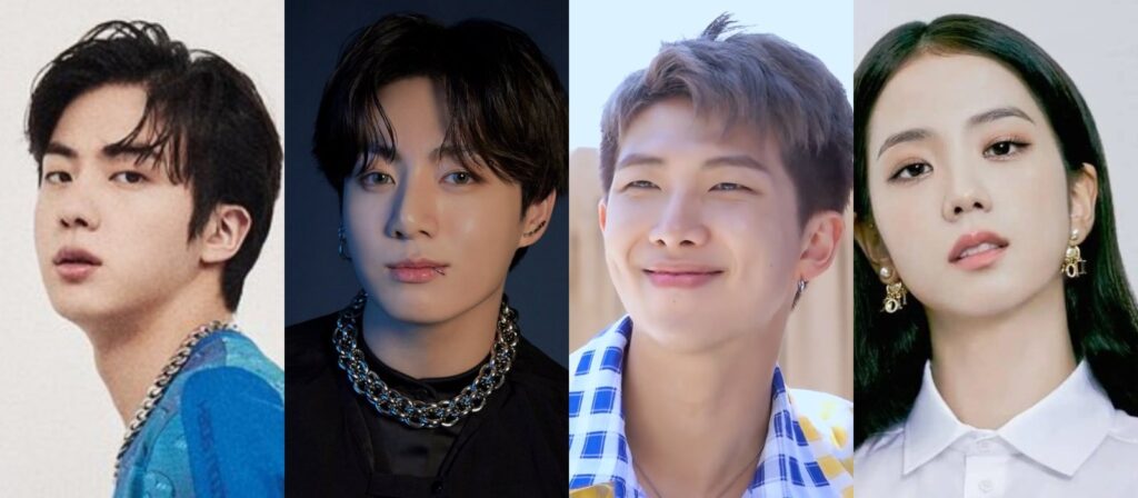 BTS’s Jin, RM, Jungkook and BLACKPINK’s Jisoo will be entering the HOT 100 in the USA