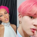 Jimin from BTS was the inspiration for Doja Cat to dye her hair pink