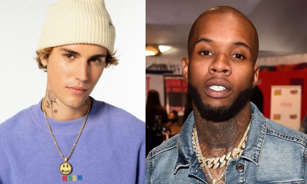 Justin Bieber appears in studio with rapper accused of shooting Megan Thee Stallion