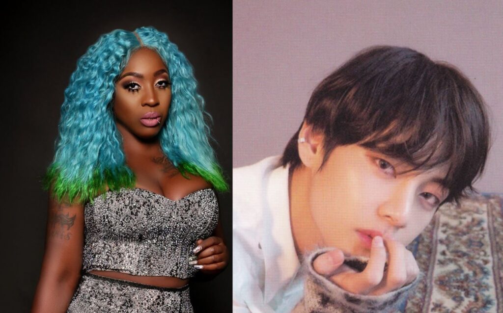 Spice shares a video of V from BTS dancing her song “Go Down Deh” and breaks the Internet.