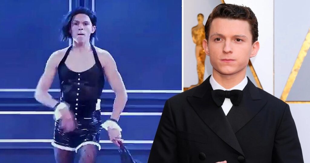 The time Tom Holland dressed up as a woman to sing a popular song