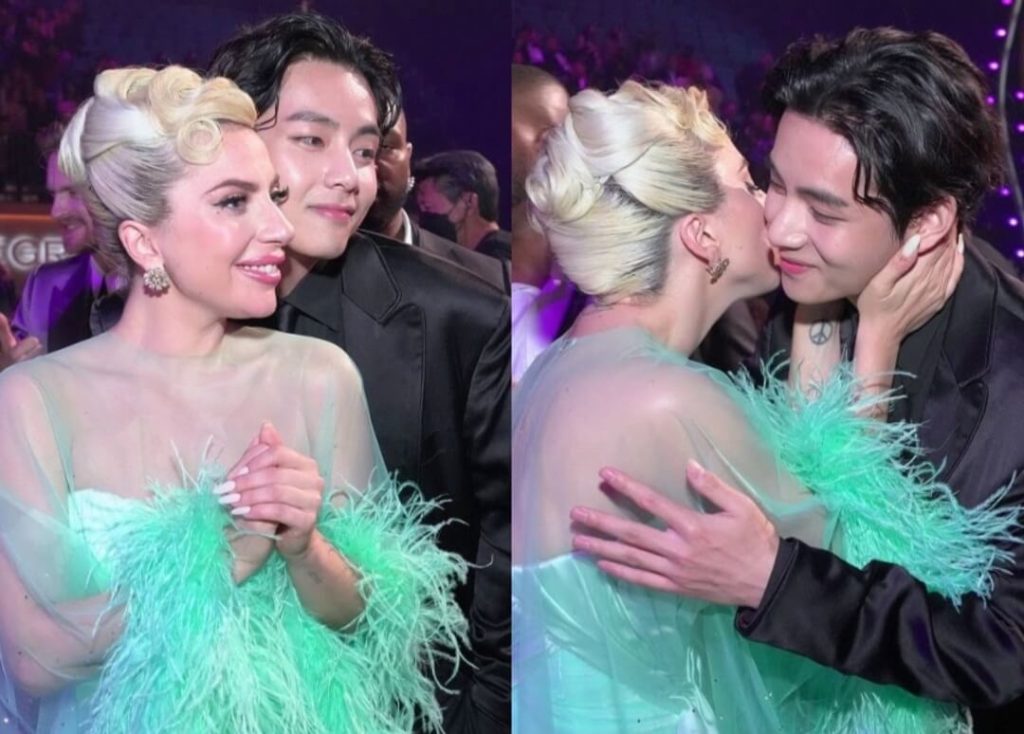 BTS' V and Lady Gaga have the cutest interaction at the Grammys