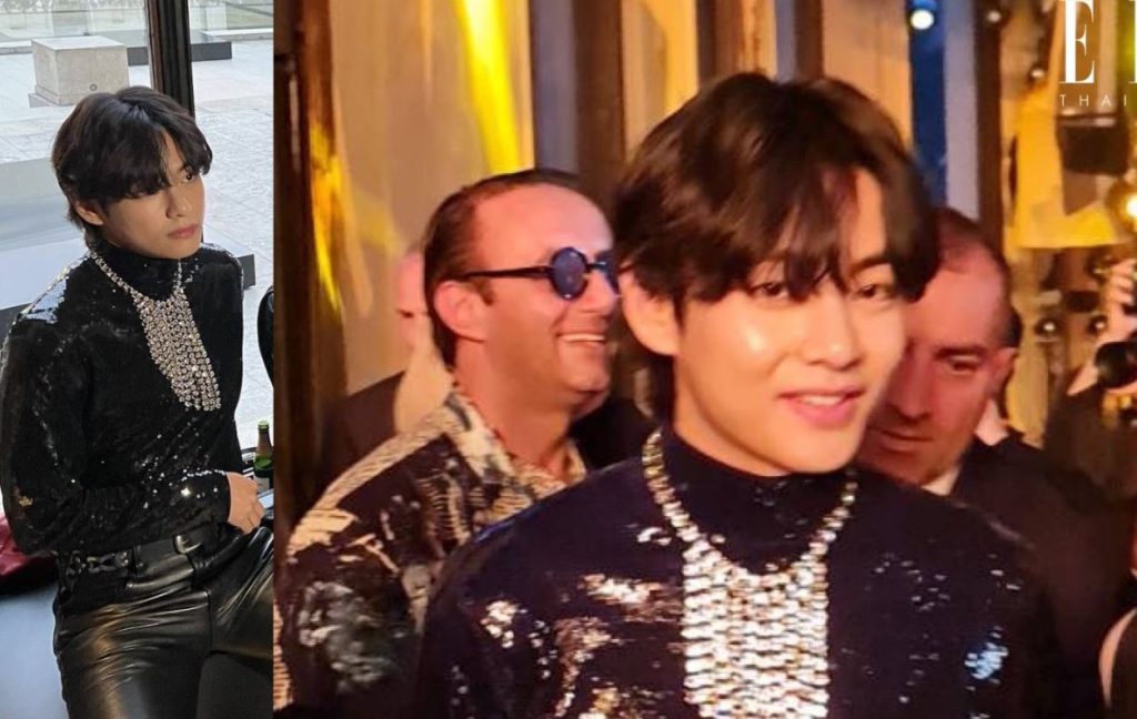 V of BTS was caught with this beautiful girl he met during his visit to Paris, France