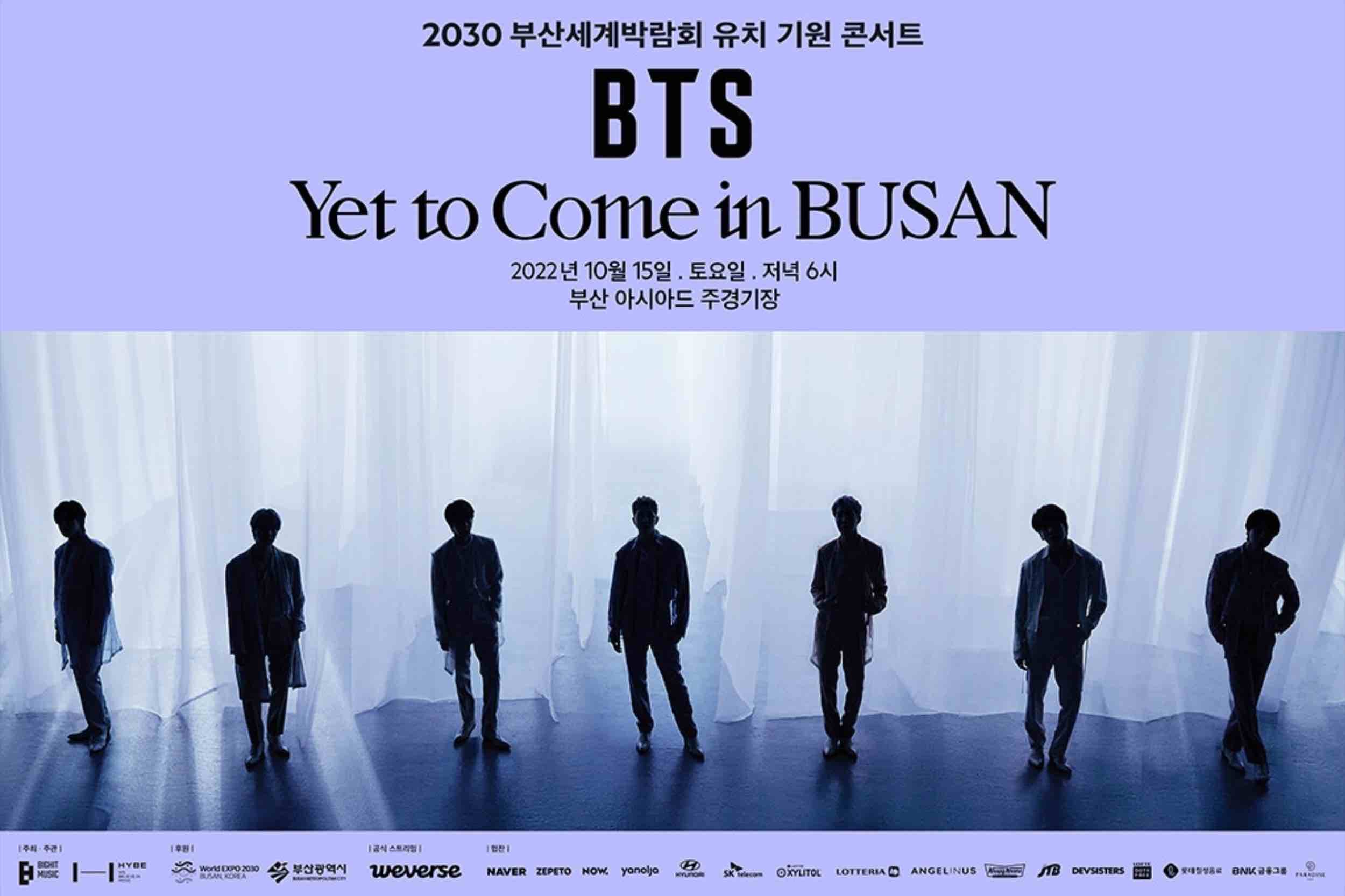 BTS shows an exclusive Yet to Come of the Busan Concert and looks 