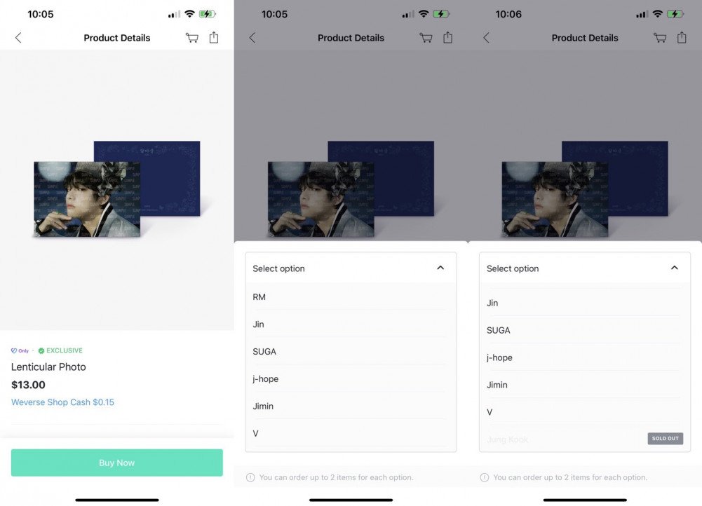BTS Jungkooks merch is sold out
