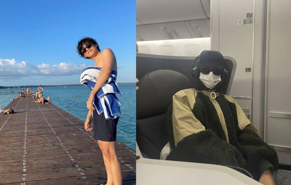 BTS' Taehyung shows off his first photos enjoying the beaches of Mexico