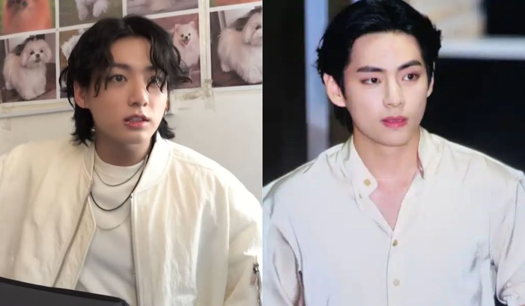 BTS' Jungkook bit his lip while talking to Taehyung, are they a couple?