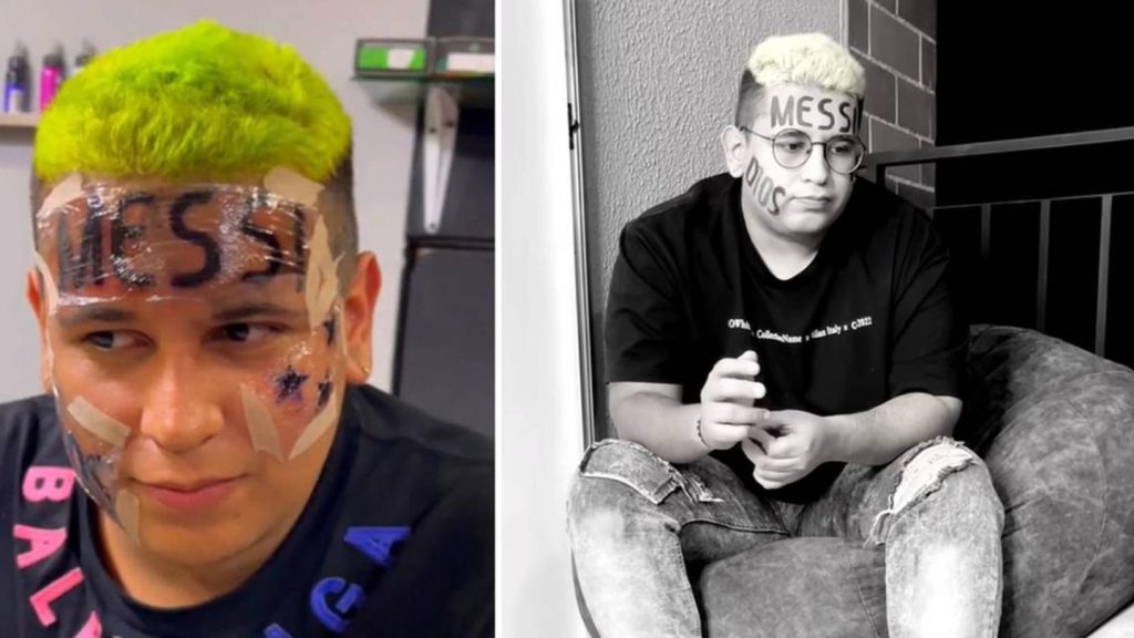 Messi fan tattoos his face in honor of the soccer player and regrets it