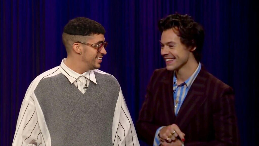 Bad Bunny is caught hiding at Harry Styles concert