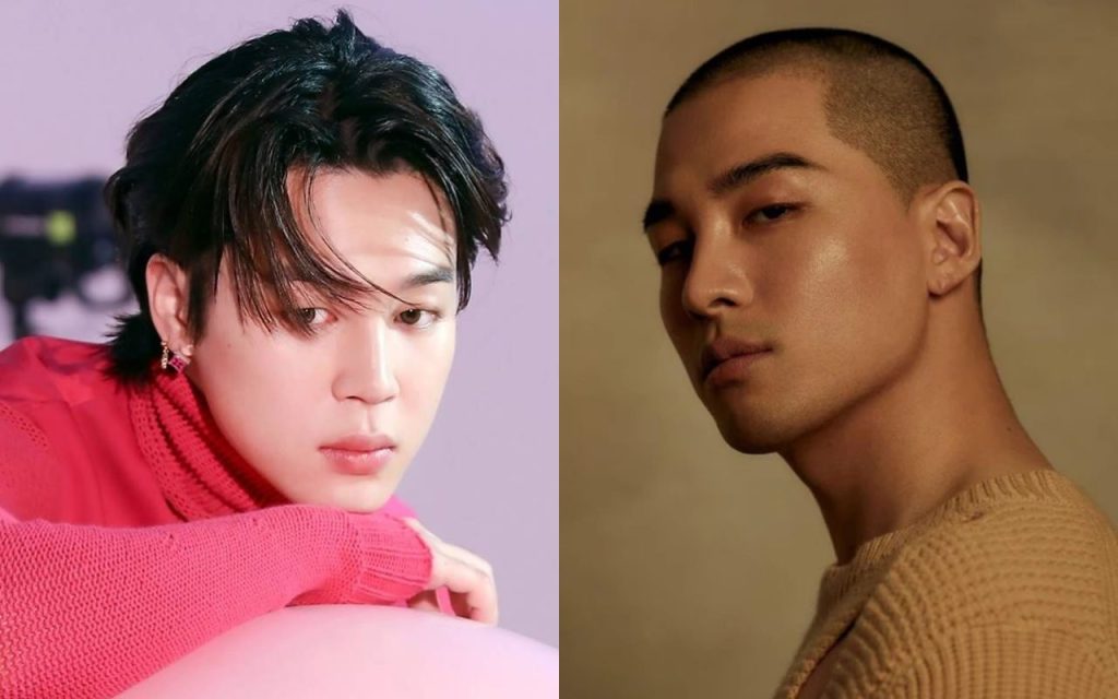 Photos of BTS' Jimin with BIGBANG's Taeyang in the studio leaked