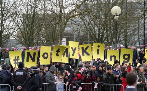 King Charles III is attacked by protesters on his visit to Milton Keynes city King Charles III