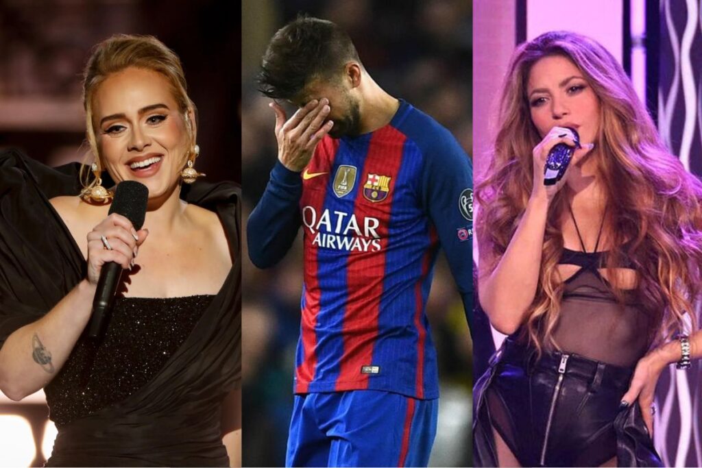 Adele supports Shakira and gives Piqué a warning during one of her shows