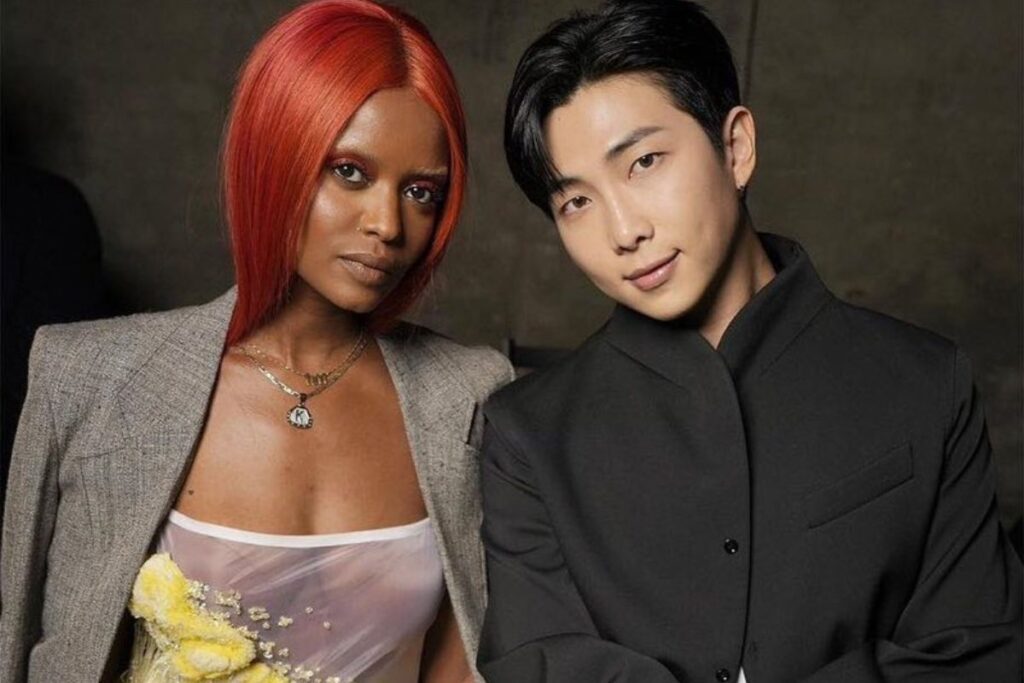 BTS' RM and American singer Kelela were flirting at a fashion show