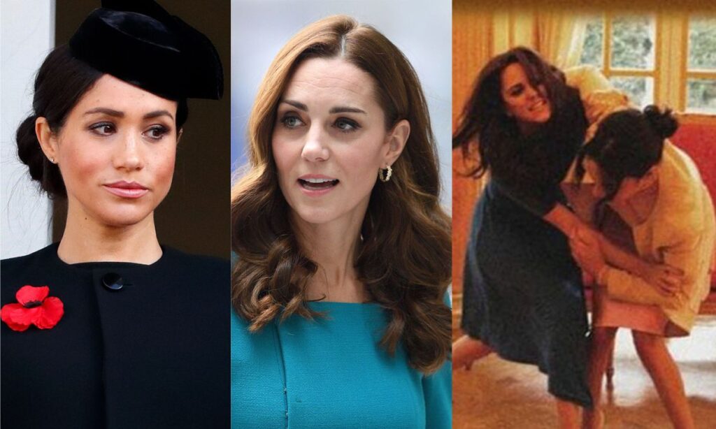 Photos of the fake beating between Kate Middleton and Meghan Markle are viral