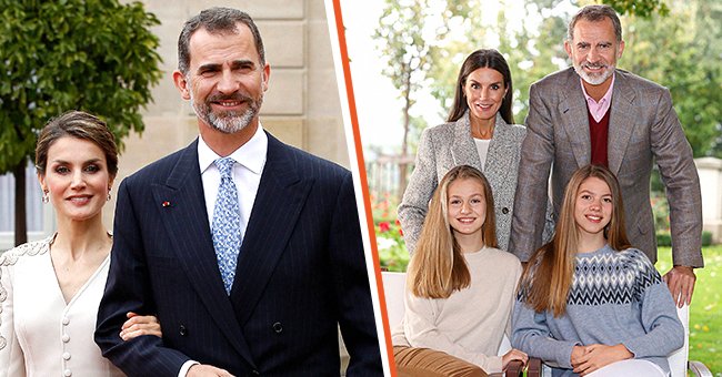 King Felipe VI of Spain, Queen Letizia of Spain and daughters