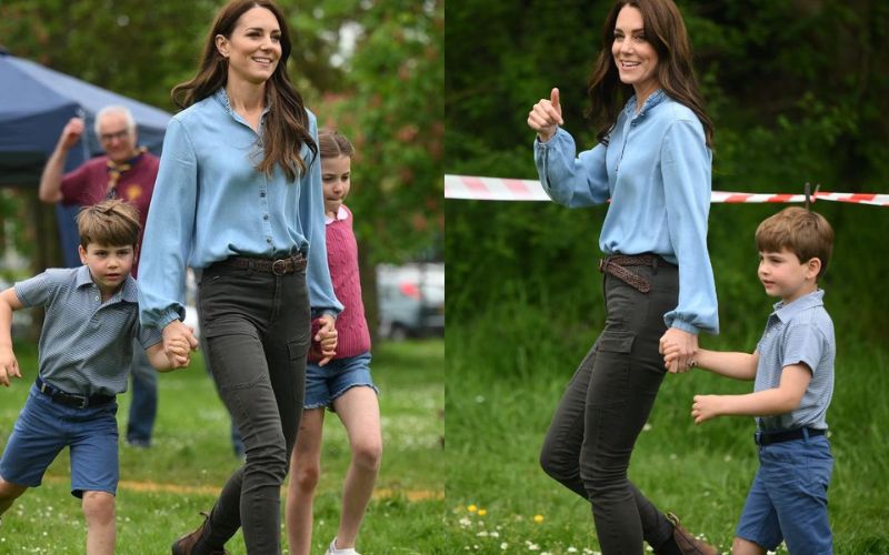 Kate Middleton looks as stunning as always wearing a pair of skinny jeans
