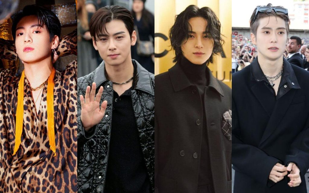 BTS' Jungkook, Astro's Eunwoo, SEVENTEEN's Mingyu and NCT's Jaehyun caught together on a night out