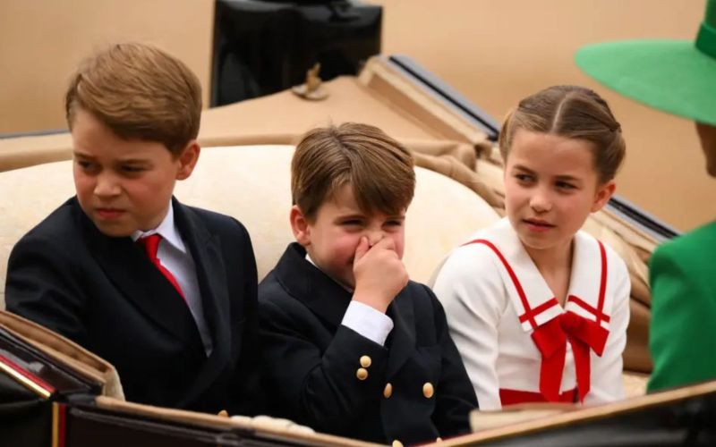 Prince Louis completely overshadowed his siblings at the Trooping the Colour parade