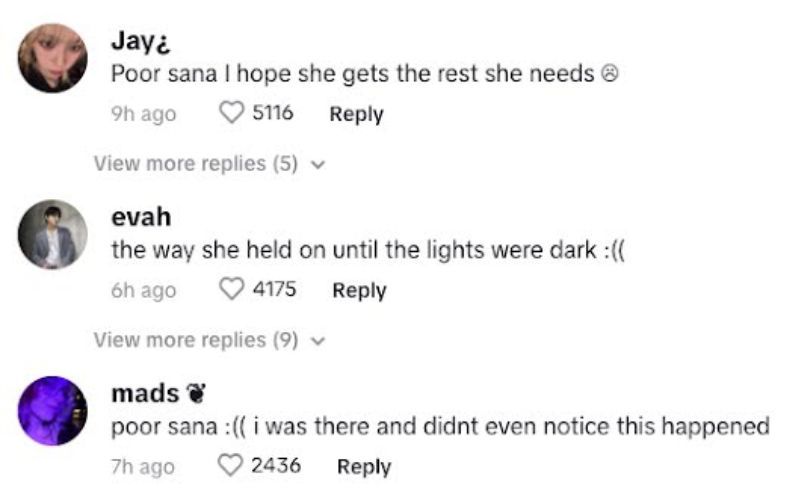 Sana from TWICE turns on the alarm about her health after collapsing during a concert in the U.S.