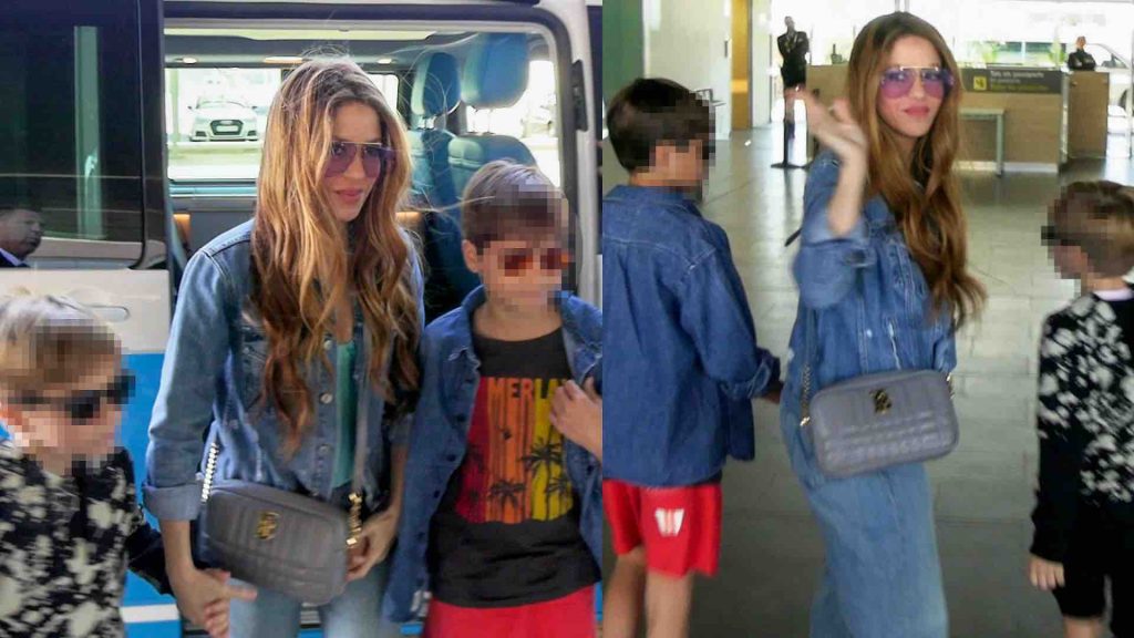 Shakira visited Colombia with her two children