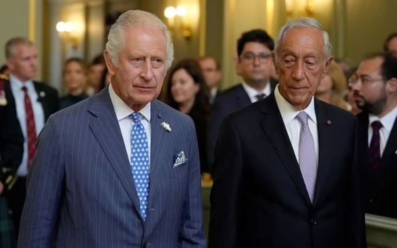 The controversial way the president of Portugal looked at King Charles III during a tense meeting