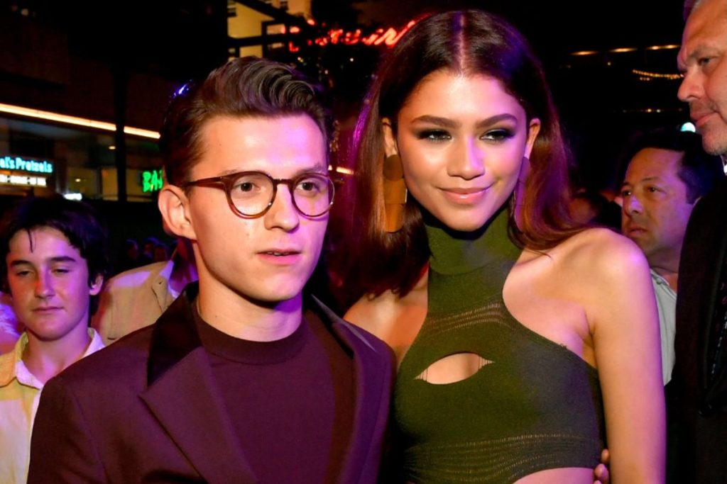 Zendaya is caught making an intimate gesture to Tom Holland in the United Kingdom