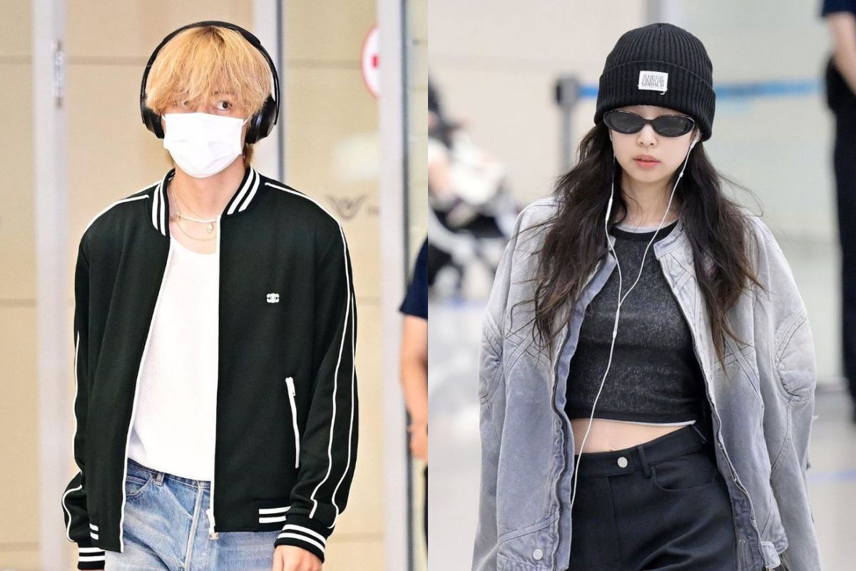PHOTOS: BTS' V and BLACKPINK's Jennie arrived at the Seoul airport on the same day