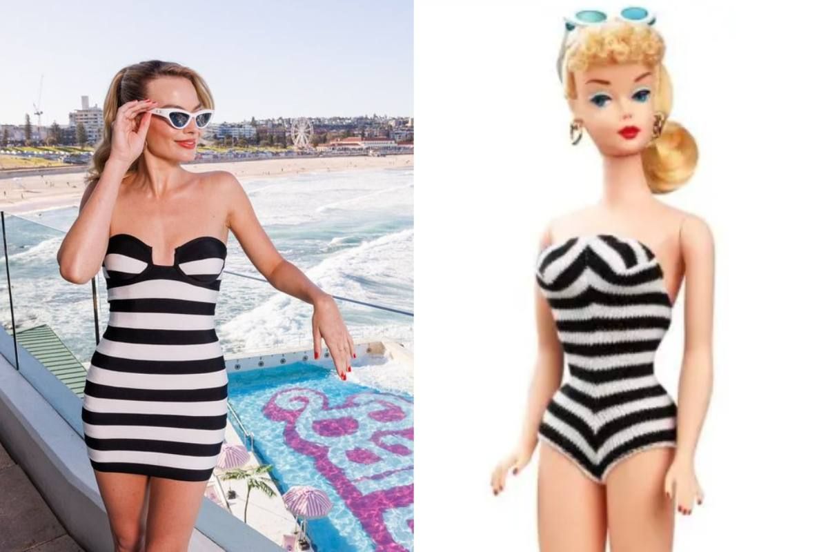 Margot Robbie does not stop getting her looks right and now she pays tribute to the first Barbie